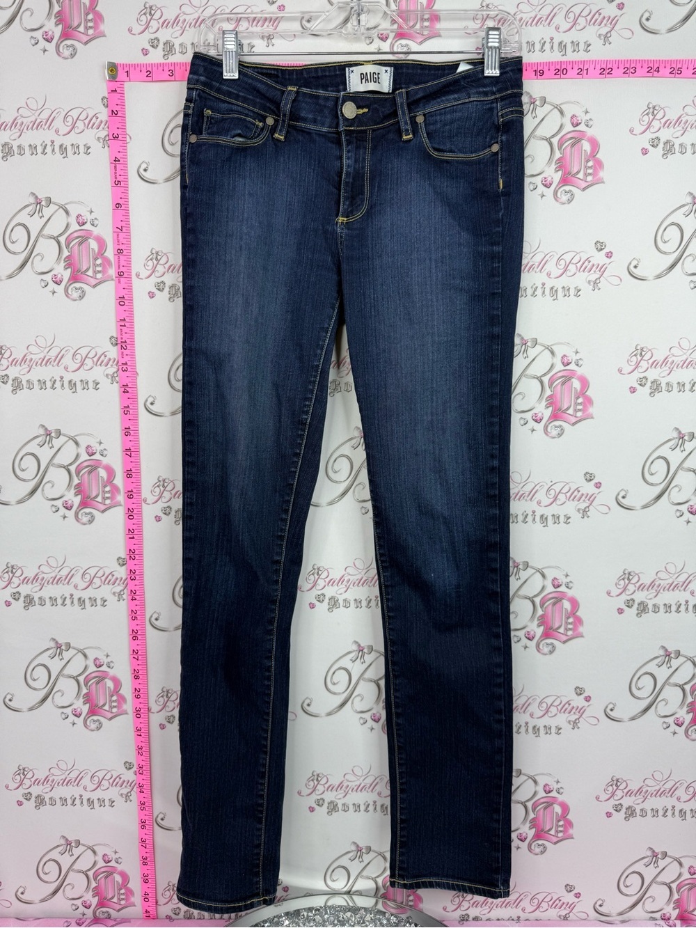 PAIGE skyline skinny dark Wash Straight skinny Leg Jeans